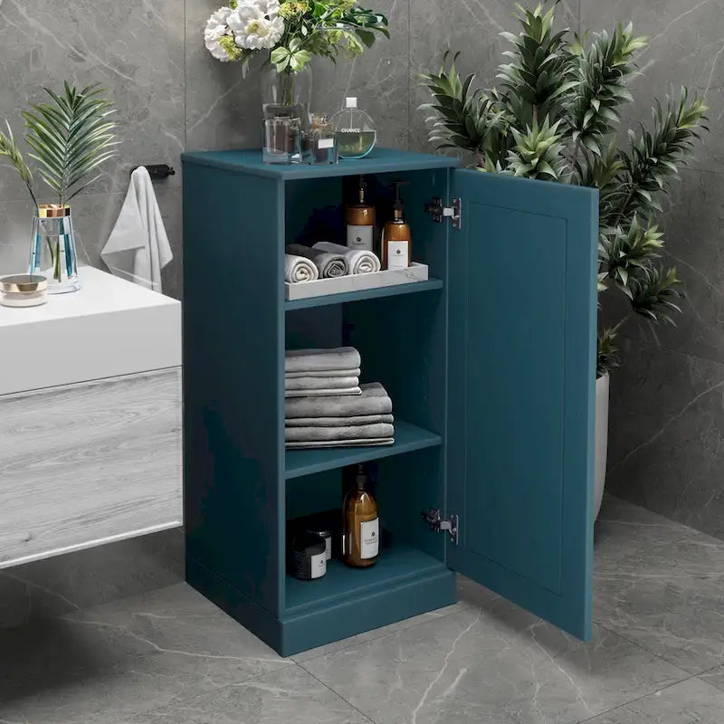 100% Solid Wood 16.5  Bathroom Cabinet with Optional Doors by Palace Imports