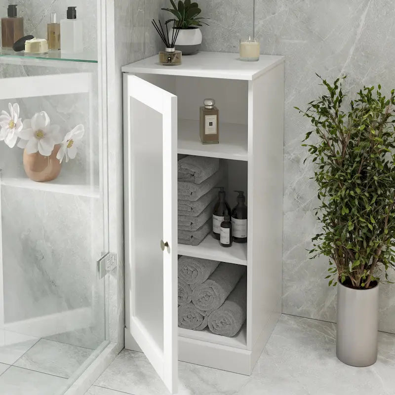 100% Solid Wood 16.5  Bathroom Cabinet with Optional Doors by Palace Imports