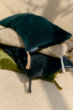 Cherry pits in cotton velvet