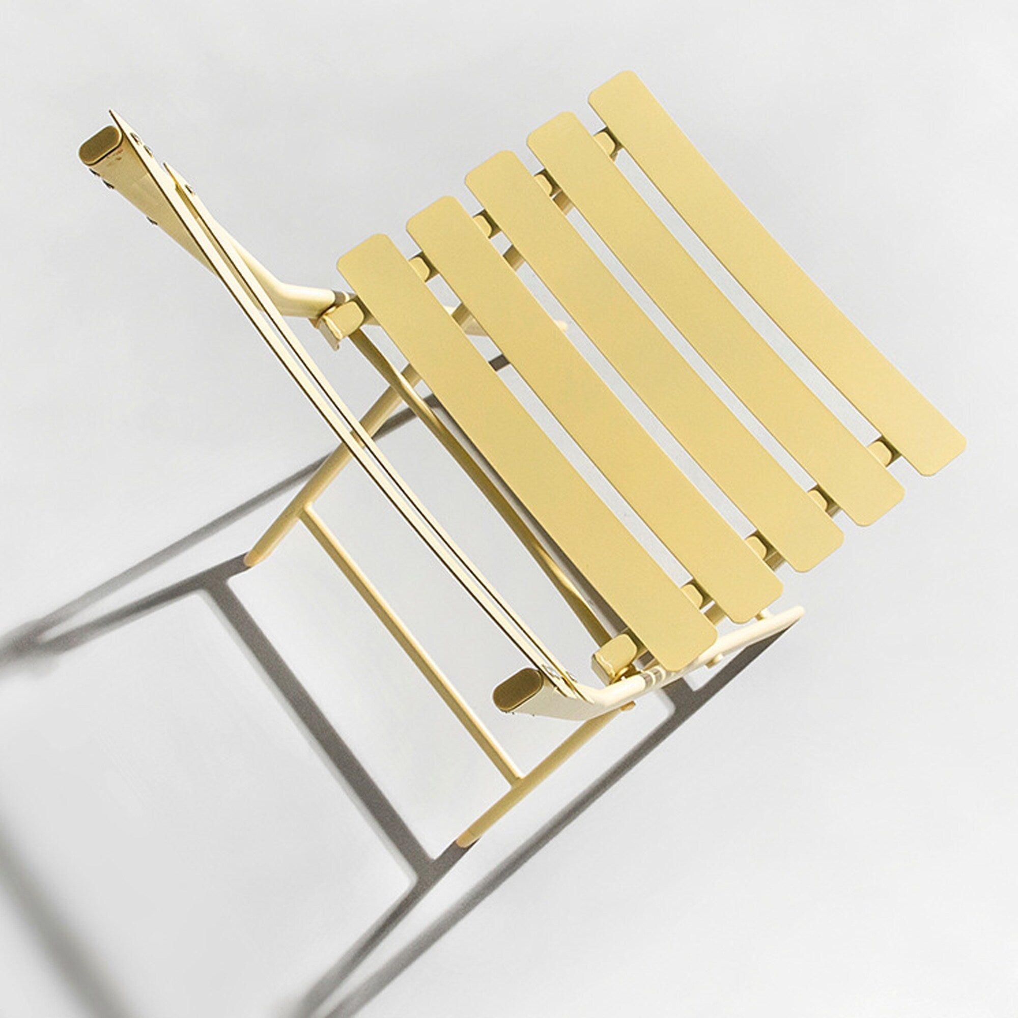 3-Piece Minimalist Patio Bistro Set of Foldable Round Table &amp; Chairs - 3-Piece-Patio-Bistro-Set