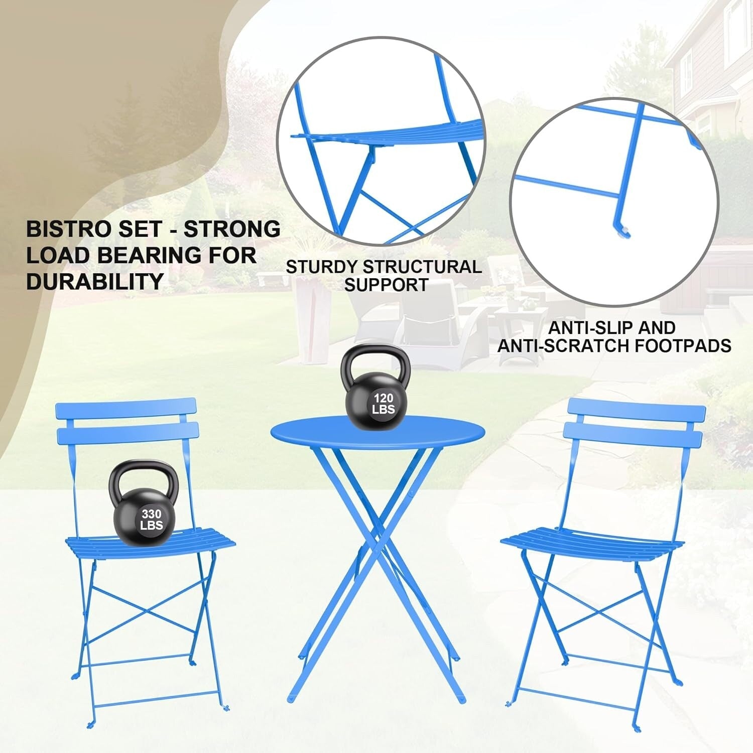 3 Piece Patio Bistro Sets