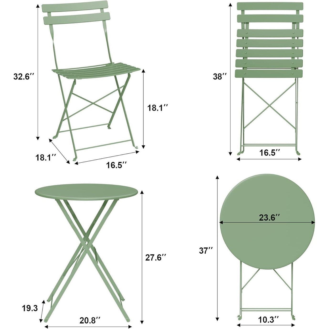 3 Piece Patio Bistro Sets