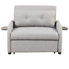 3-in-1 Pull-Out Sofa Sleeper with Collapsible Wing Table &amp; USB Ports by Harper&amp;Bright Designs