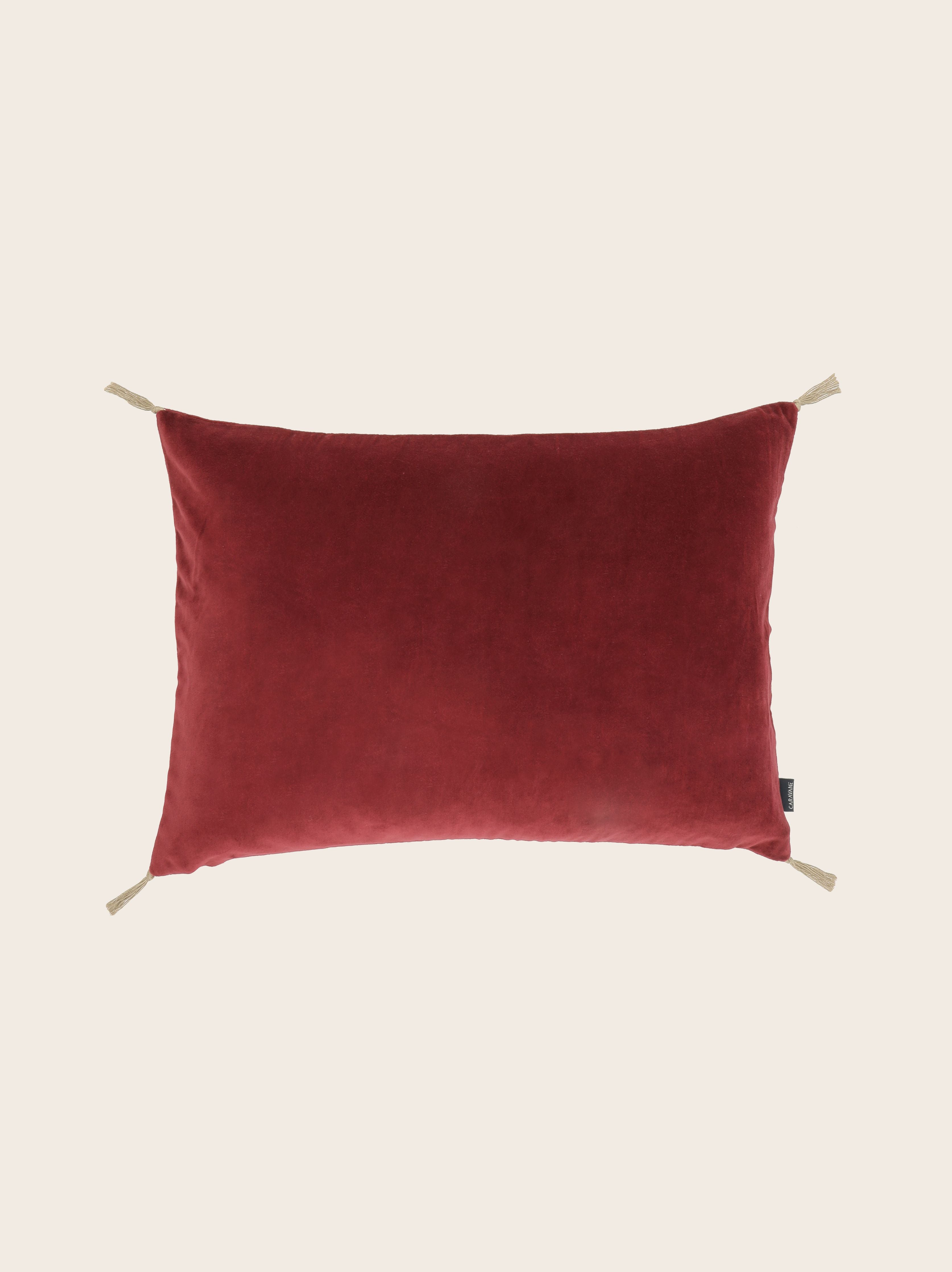 Washed velvet cushion cover