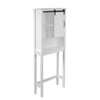 Farmhouse White MDF Wood Over-the-Toilet Space Saver Bathroom Cabinet