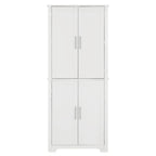 Bathroom storage cabinets with open shelves