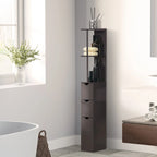 Bathroom Tower Storage Cabinet - 6  W x 13  D x 55.25  H