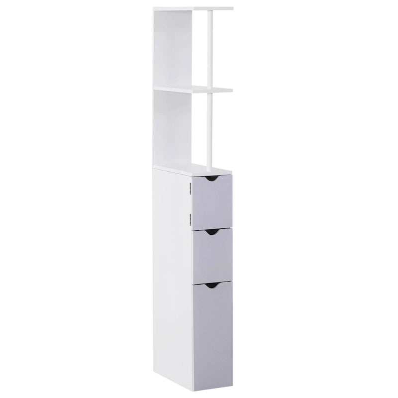 Bathroom Tower Storage Cabinet - 6  W x 13  D x 55.25  H