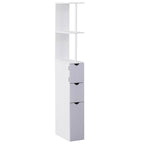 Bathroom Tower Storage Cabinet - 6  W x 13  D x 55.25  H