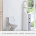 Bathroom Tower Storage Cabinet - 6  W x 13  D x 55.25  H