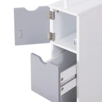 Bathroom Tower Storage Cabinet - 6  W x 13  D x 55.25  H