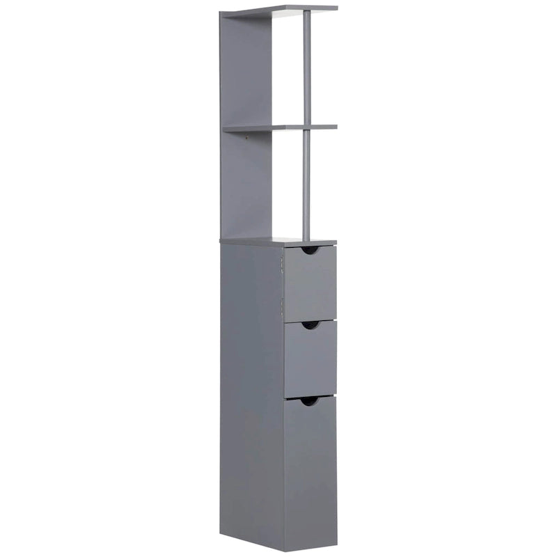 Bathroom Tower Storage Cabinet - 6  W x 13  D x 55.25  H