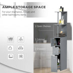 Bathroom Tower Storage Cabinet - 6  W x 13  D x 55.25  H