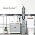Bathroom Tower Storage Cabinet - 6  W x 13  D x 55.25  H