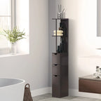 Bathroom Tower Storage Cabinet - 6  W x 13  D x 55.25  H