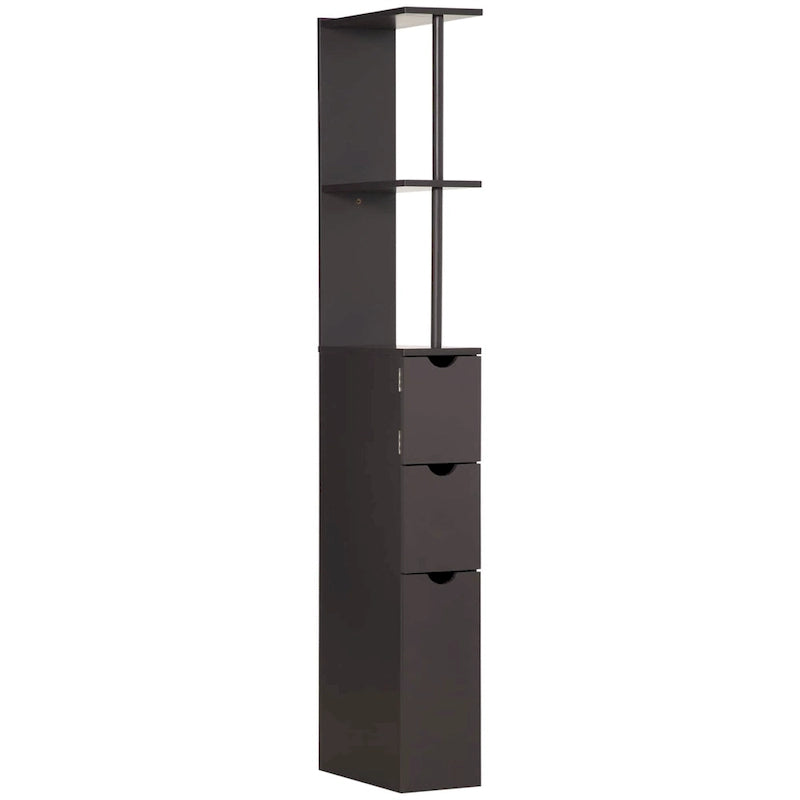 Bathroom Tower Storage Cabinet - 6  W x 13  D x 55.25  H