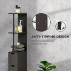 Bathroom Tower Storage Cabinet - 6  W x 13  D x 55.25  H