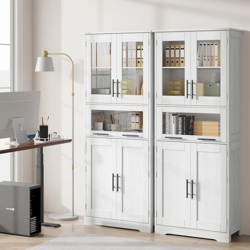 Bathroom Cabinet, Tall Kitchen Pantry Cabinet with Doors and Adjustable Shelf