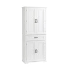 Bathroom Floor Cabinet, Freestanding Storage Cabinet with Doors and Drawer, Kitchen Cupboard with Adjustable Shelf