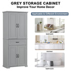 Bathroom Floor Cabinet, Freestanding Storage Cabinet with Doors and Drawer, Kitchen Cupboard with Adjustable Shelf