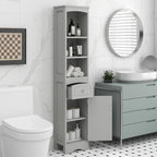 66  H Tall Bathroom Storage Cabinet with Drawer & Adjustable Shelves