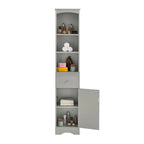 66  H Tall Bathroom Storage Cabinet with Drawer & Adjustable Shelves