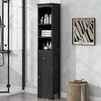 66  H Tall Bathroom Storage Cabinet with Drawer & Adjustable Shelves