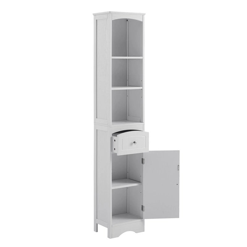 66  H Tall Bathroom Storage Cabinet with Drawer & Adjustable Shelves