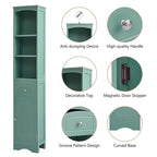 66  H Tall Bathroom Storage Cabinet with Drawer & Adjustable Shelves