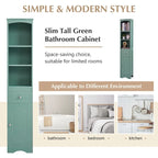 66  H Tall Bathroom Storage Cabinet with Drawer & Adjustable Shelves