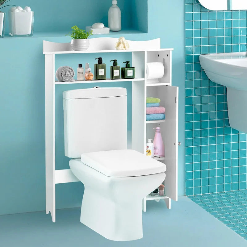 Bathroom Space Saver Toilet Storage Cabinet with Adjustable Shelves