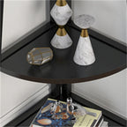 5 tier Bathroom Corner Shelf Storage Tower Cabinet Rustic Brown