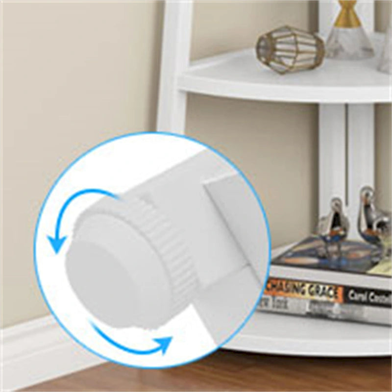 5 tier Bathroom Corner Shelf Storage Tower Cabinet Rustic Brown