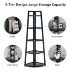 5 tier Bathroom Storage Shelf Tower Cabinet Corner Shelves
