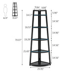 5 tier Bathroom Storage Shelf Tower Cabinet Corner Shelves
