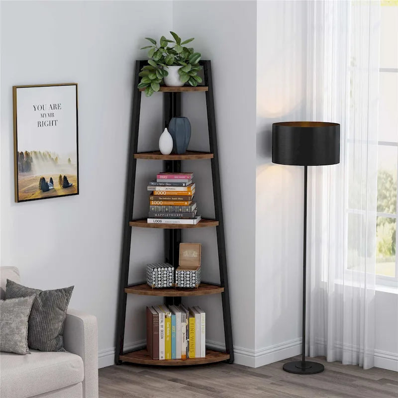 5 tier Bathroom Storage Shelf Tower Cabinet Corner Shelves