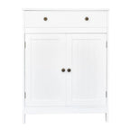 FCH Bathroom Freestanding Double Door Storage Cabinet