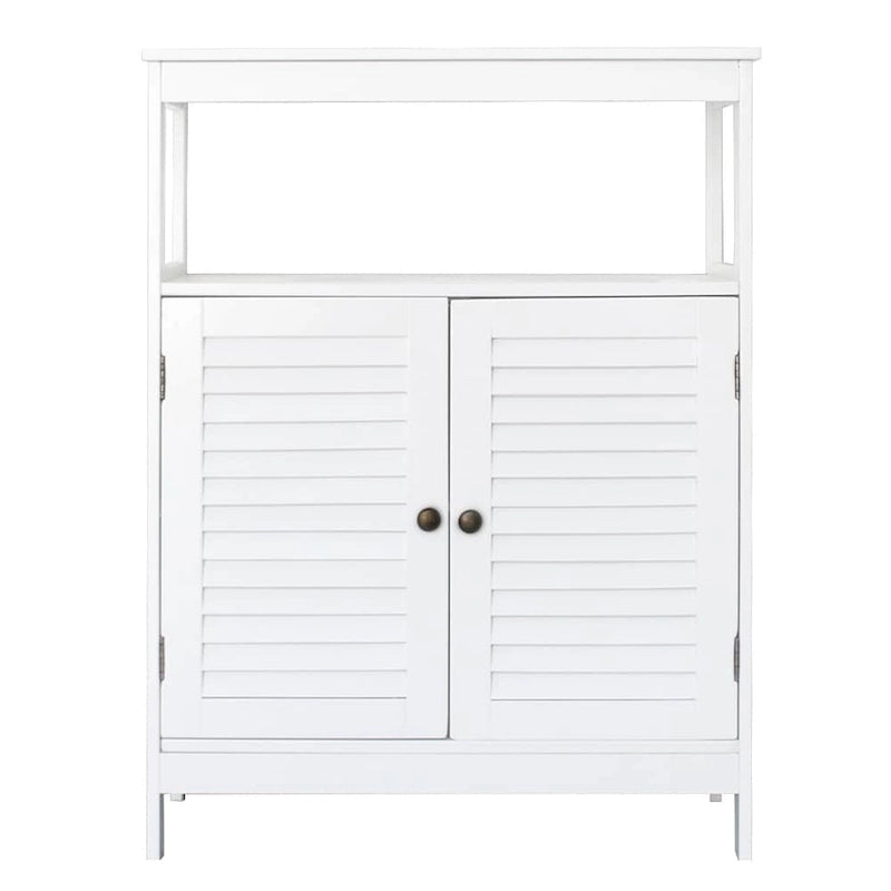 FCH Bathroom Freestanding Double Door Storage Cabinet