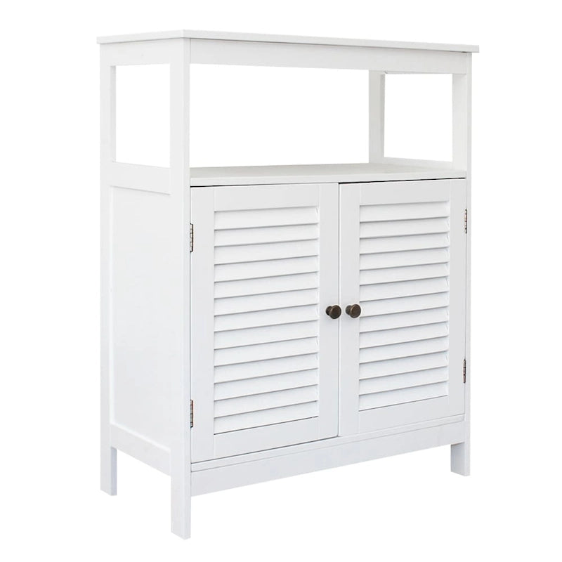 FCH Bathroom Freestanding Double Door Storage Cabinet
