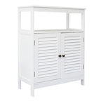 FCH Bathroom Freestanding Double Door Storage Cabinet