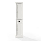 Crosley Seaside Tall Linen Cabinet Distressed White