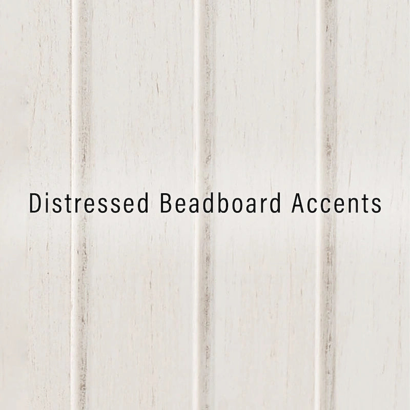 Crosley Seaside Tall Linen Cabinet Distressed White