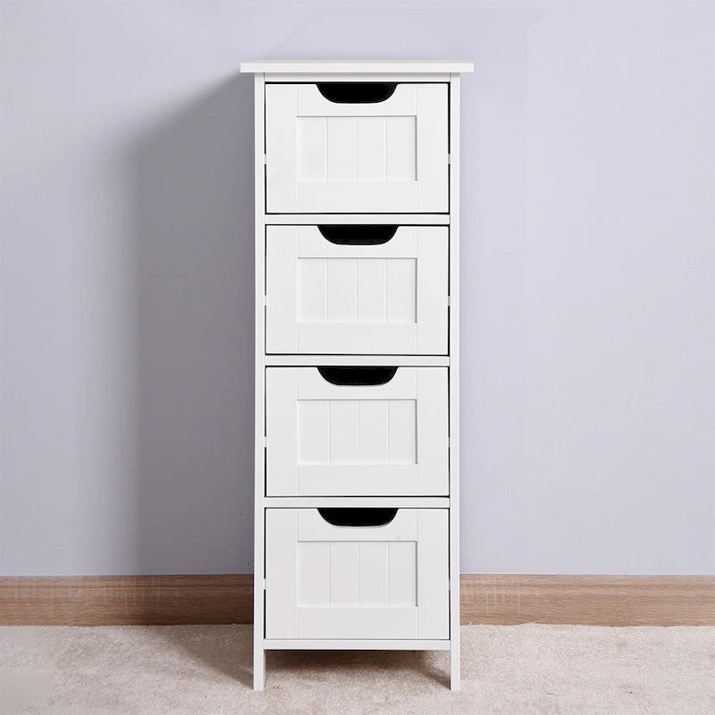 4-Drawer Slim Bathroom Storage Cabinet