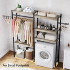 5-Tier Wood Over The Washer and Dryer Storage Shelf
