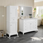 Eviva Elite Stamford 24  White Freestanding Linen Cabinet