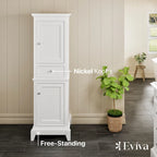 Eviva Elite Stamford 24  White Freestanding Linen Cabinet
