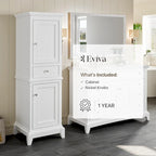 Eviva Elite Stamford 24  White Freestanding Linen Cabinet