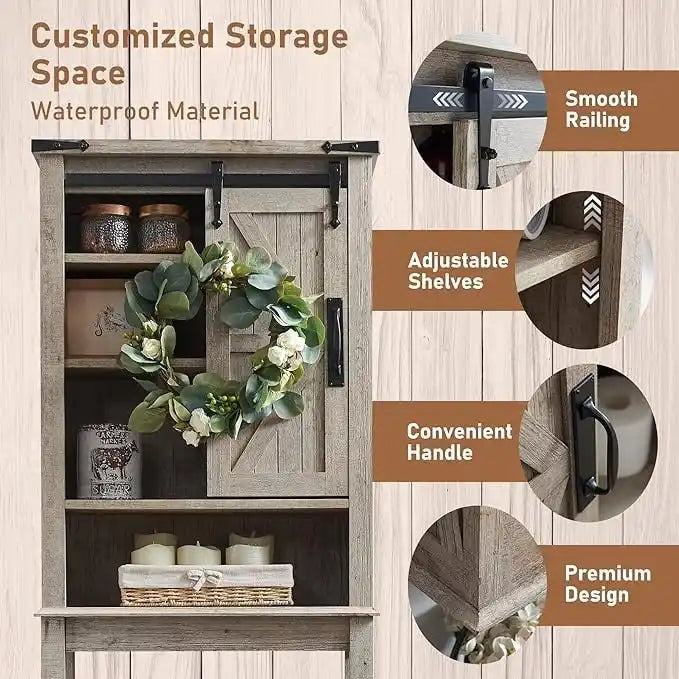 Farmhouse Over The Toilet Storage Cabinet, Cabinet Over Toilet