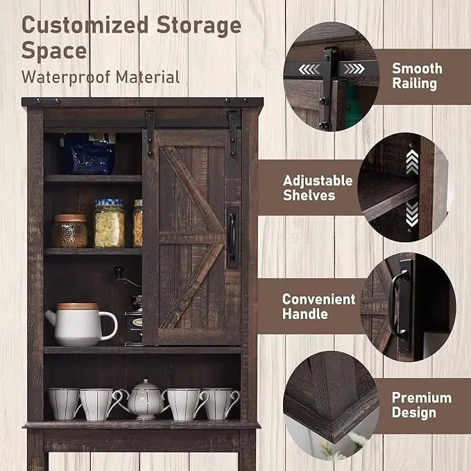 Farmhouse Over The Toilet Storage Cabinet, Cabinet Over Toilet