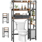 31  W Over the Toilet Storage Shelf with 2 Drawers and 4 Hooks for Restroom and Laundry